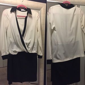 Calvin Klein Black & White Dress SZ 2
